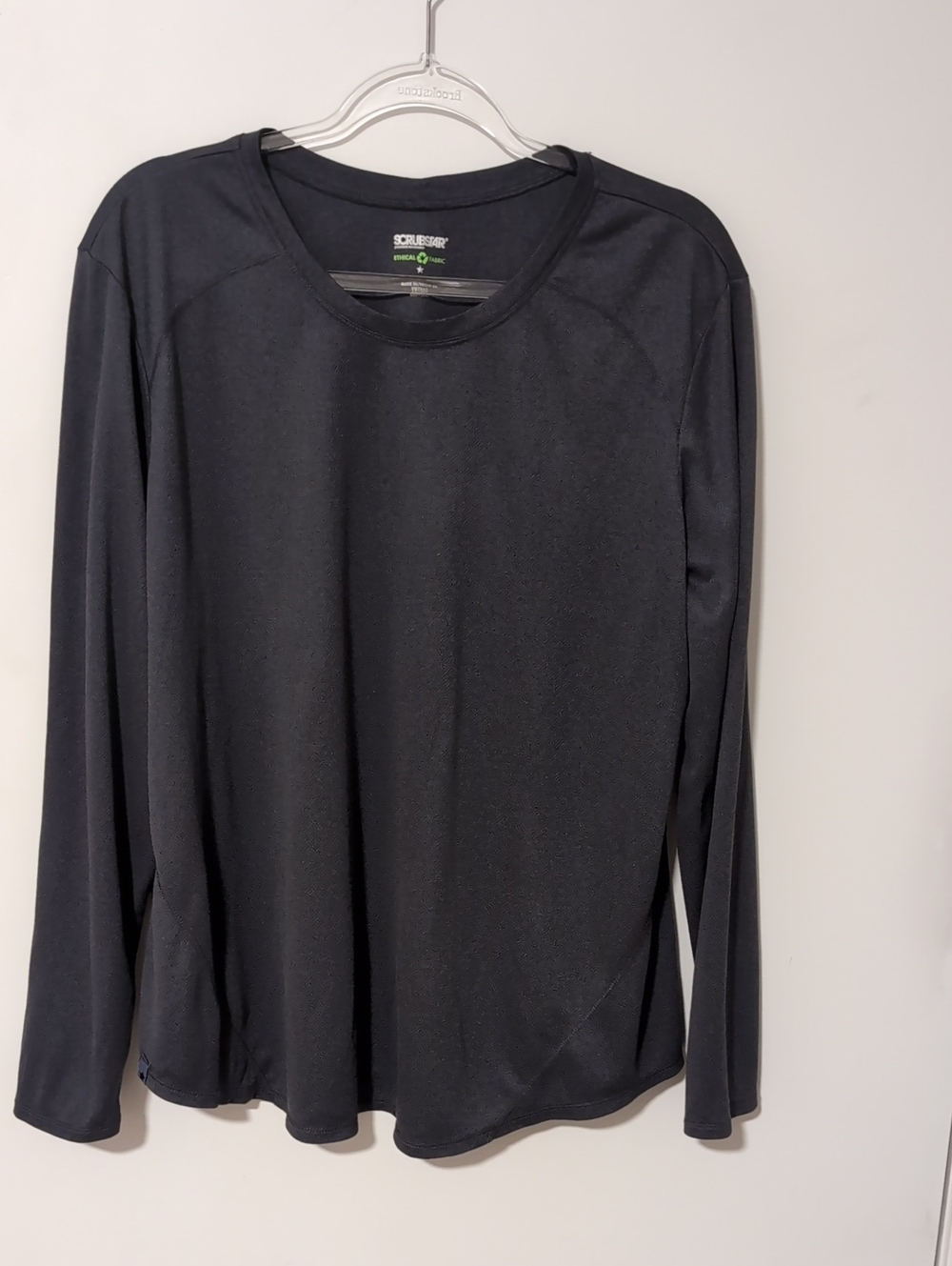 Scrubstar Women's Long-Sleeve Crew Neck Top - Charcoal Gray